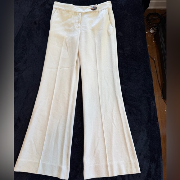 Tory Burch Pants - Tory Burch Pants Cream off-white size 4 silk cotton
